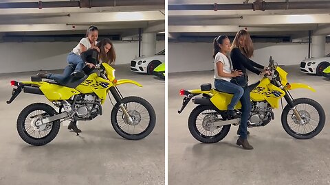 When your 4’9 friend says she wants to go for a ride!