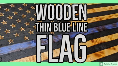 Building a Wood Thin Blue Line American Flag ||DREMEL CARVED STARS||
