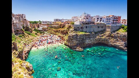 Polignano a Mare, Italy 4K Drone Footage