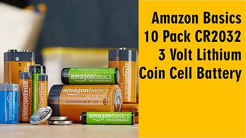 Amazon Basics 10 Pack CR2032 3 Volt Lithium Coin Cell Battery