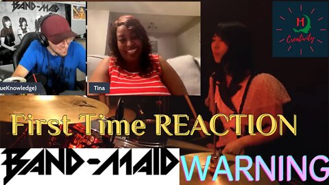 Tina gets Introduced to Band Maid " WARNING" for the first time!! First time REACTION!!!