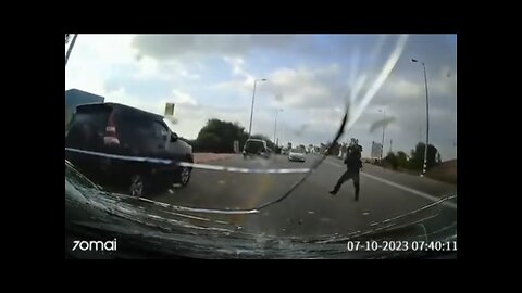 VIDEO FOOTAGE FROM AN ISREALI CAR🇮🇱🆘🥷💥🛣️🚙💥🥷AMBUSHED BY SAVAGE HAMAS MILITANTS🇰🇼🥷💥🚙💥🥷🐚👣💫