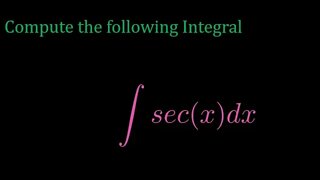 Integral of sec(x) and Integral of 1/sec(x)