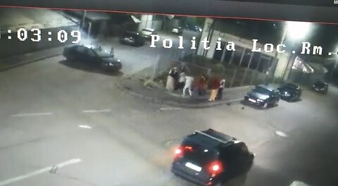 MAN gets rammed with a car in Romania