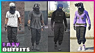 Top 4 Best Easy To Make Male Tryhard Black Jogger Outfits #5 (GTA Online)