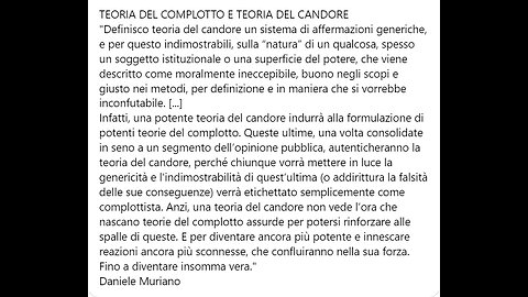 Teoria del complotto e del candore