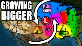 This Winter Storm Keeps Growing Stronger & Bigger...