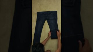 How to Fold Jeans (ideal for travel) | Life Hacks #shorts