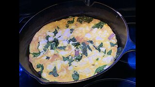 Feta & Spinach Omelette .