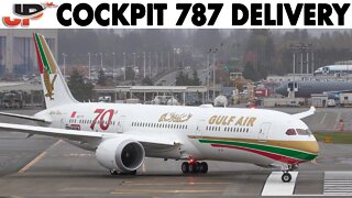 Delivery & 1st Flight Beautiful Retro BOEING 787 | Cockpit Views