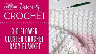 3D Flower Clusters Crochet Baby Blanket