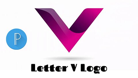 V logo color gradient illustrator | Logo Design Pixellab | Pixellab Tutorial