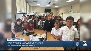 Kate Wentzel visits students at St. Ann Catholic School