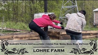 Garden Fence Installation | Using The 'Shou Sugi Ban' Method