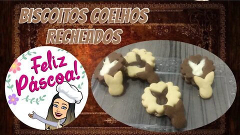 Biscoitos Coelhos Recheados de Chocolate - Deliciosos e Diferentes vão ser sucesso nessa Páscoa