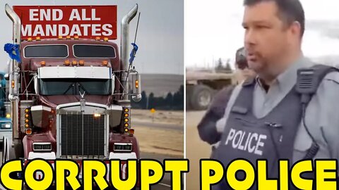 OH NO! RCMP Officer HARASSES Freedom Convoy Protestors