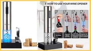 "Upgrade Your Wine Experience with the Secura Electric Wine Opener!"