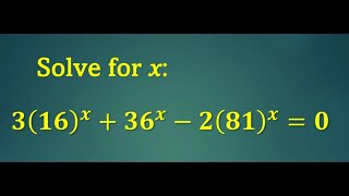 Solving an exponential equation