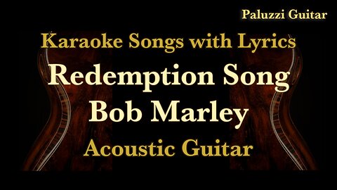 Bob Marley Redemption Song Acoustic Guitar [Karaoke with Lyrics]