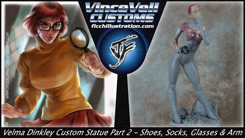 Velma Dinkley Custom Statue Part 2 Shoes Socks Glasses & Arm
