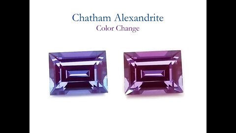 Lab-grown baguette alexandrite: Chatham created baguette alexandrite