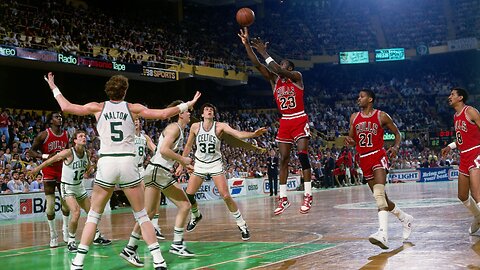 Micheal Jordan in 1986 Playoffs "Unleashing a wild dog" Insane scoring.