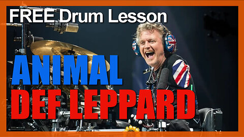 ★ Animal (Def Leppard) ★ Video Drum Lesson | How To Play SONG (Rick Allen)