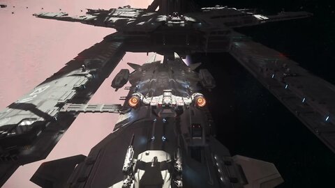 Star Citizen Cutlass fly around Javelin .... nice paint !!! .... booom at the end of course :)))