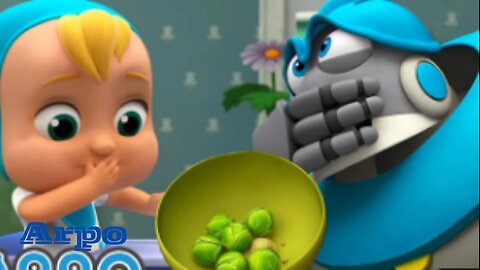 Arpo the Robot - Eat Your GREENS! - NEW VIDEO - Funny Cartoons for Kids - Arpo and Daniel