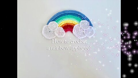 Crocheted Rainbow Delight: A Colorful Applique Creation