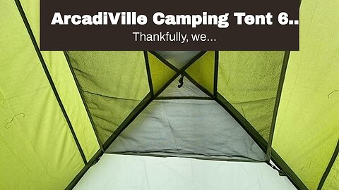 ArcadiVille Camping Tent 6 People, Waterproof and Windproof Family Tents for Camping, Outdoor &...