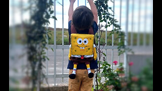Crochet SpongeBob children's backpack