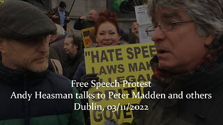 Free Speech Protest - Andy Heasman talks to Peter Madden and others