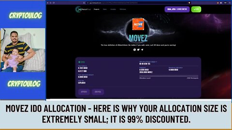 Movez IDO Allocation - Here Is Why Your Allocation Size Is Extremely Small; It Is 99% Discounted.