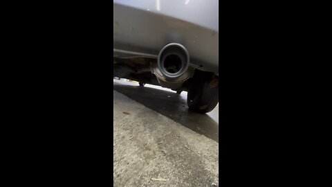 honda fit stock exhaust with new exhaust tip