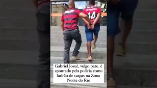 Homem sendo preso no jogo do Flamengo no Maracanã - Flamengo 3x1 São Paulo