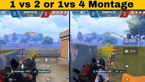 Pubg Mobile (1 vs 2) Or (1 vs 4) Montage #pubgmobile #pubgmobileindia #gaming#trending #short