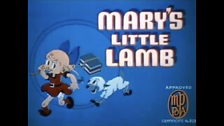 "Mary's Little Lamb" (1935 Original Colored Cartoon)