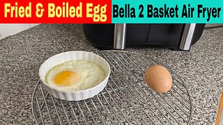 Fried and Boiled Egg, Bella Pro Series 8 Quart Air Fryer, Dual Baskets