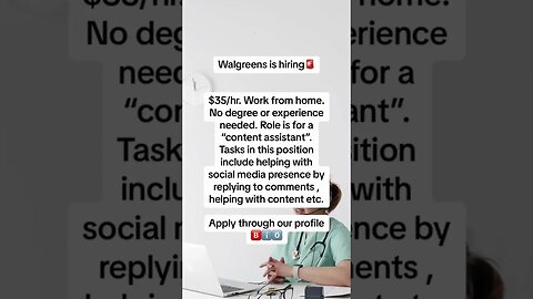 Home-Based Success at Walgreens: Work Remotely and Earn $35/hr