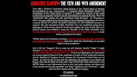 America is Hijacked: 14th Amendment Slavery & the NWO