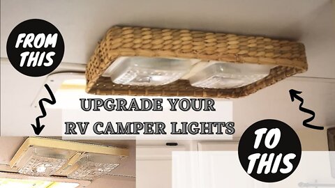 "RV Camper Trailer Light Fixture Upgrade for Under $10"