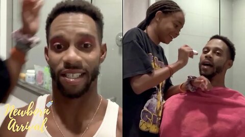 Former NFL Player Victor Cruz Lets Daughter Kennedy Apply Makeup To His Face & Things Go Left! 😂