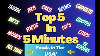 Top 5 Foods In America!