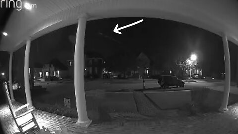 White UFO Filmed Leaving Trail On Ring Doorbell Camera