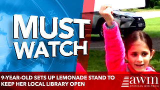 9-year-old sets up lemonade stand to keep her local library open