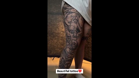 Unbelievable women leg tattoo ♥️🔥