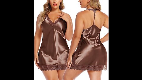 Avidlove Women Lingerie Satin Lace Chemise Nightgown Sexy go to amazon website link in description