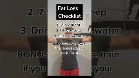 Fat Loss Checklist #fatloss #checklist #gym #gymtips #fatlosstips #fatlosshelp #viral #trending