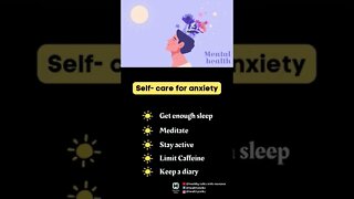 Self Care for anxiety #shorts